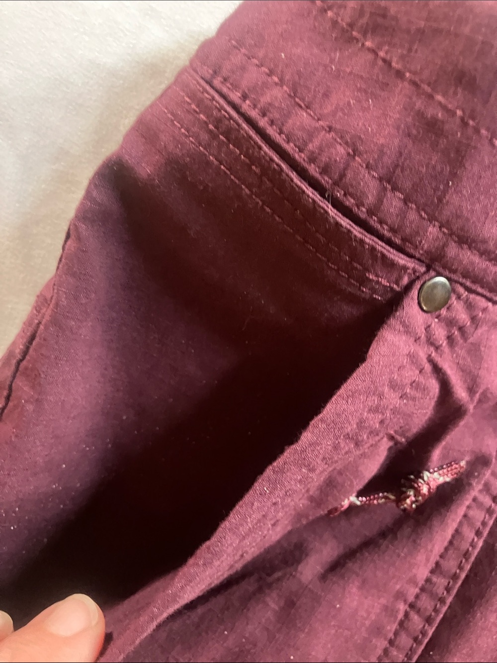 Title Nine 7" Big B Women's Plum/Burgundy Brash ripstop Hiking Shorts size 6 - Picture 4 of 12